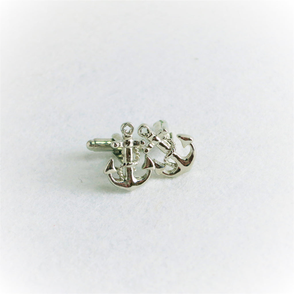 Stitched tailor anchor style cufflink