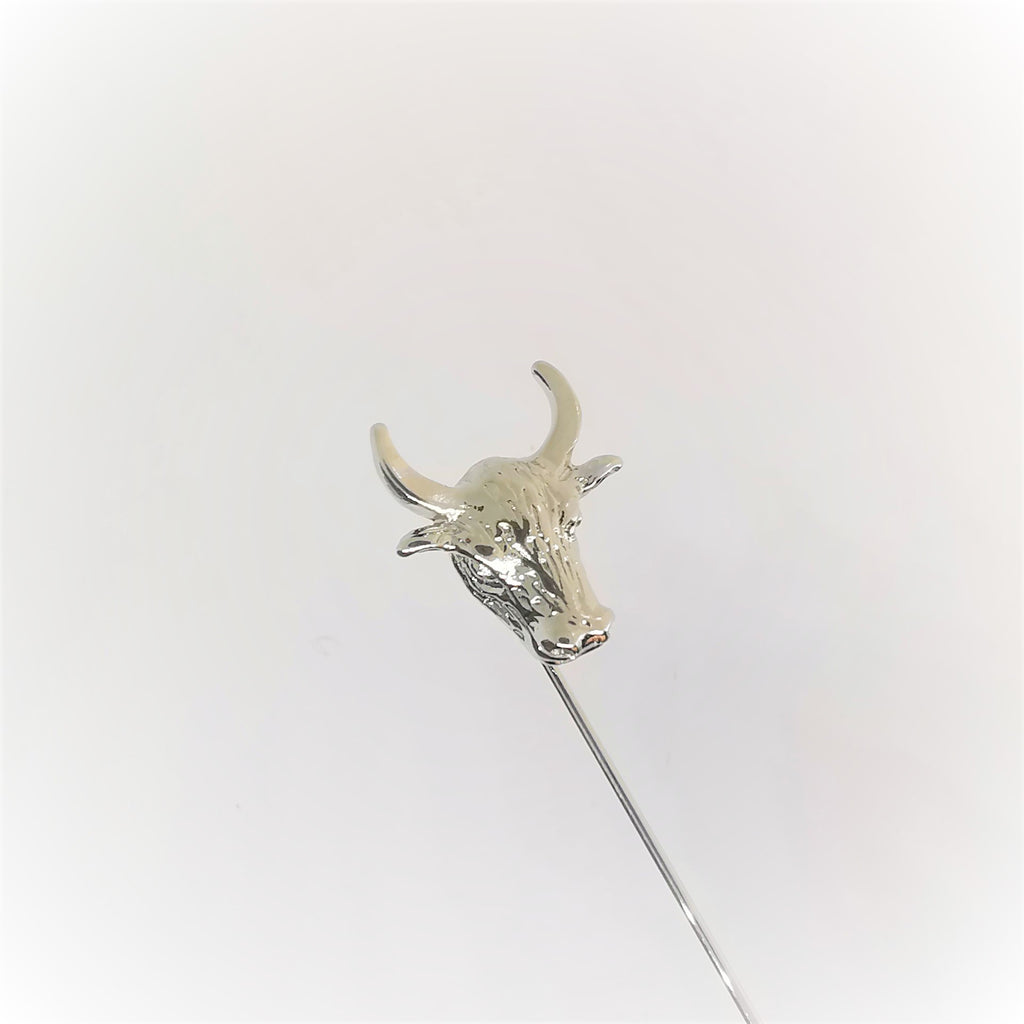 stitched tailor Bull lapel pin